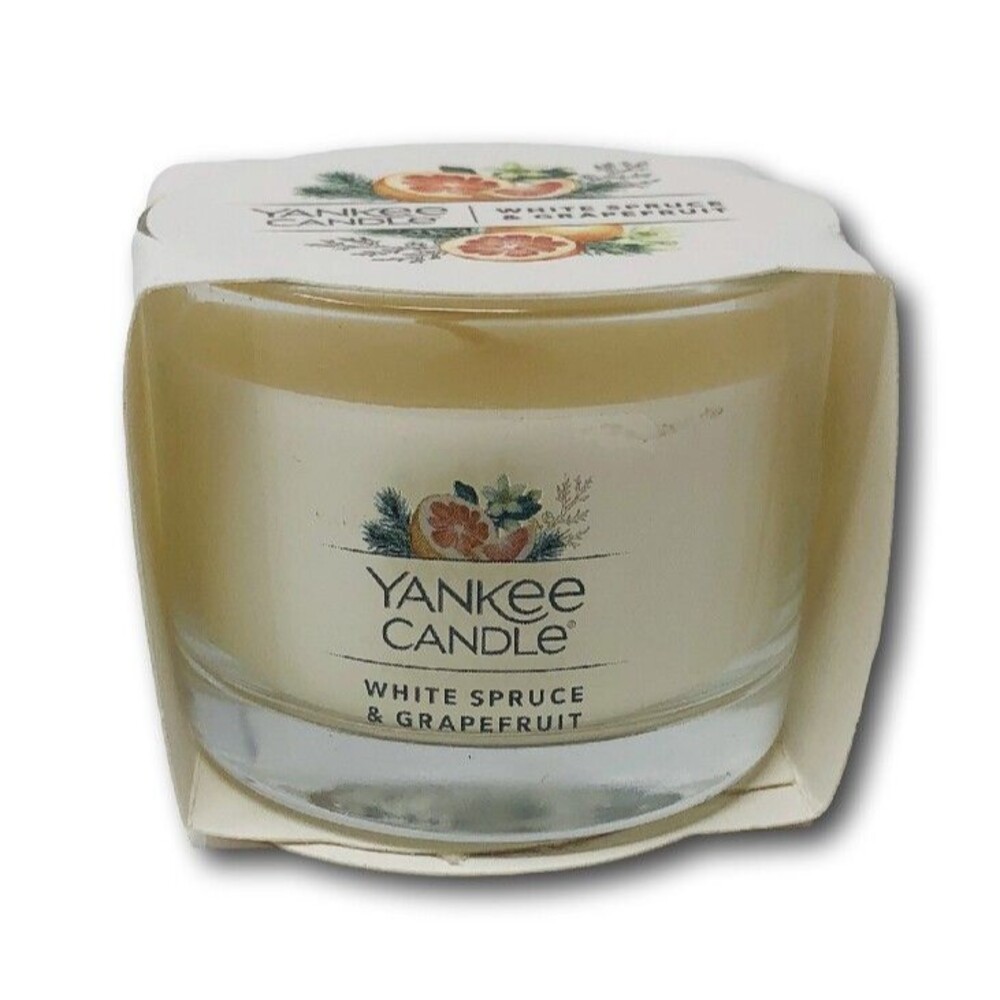 Yankee Candle Single Votive Mini Jar Candle Fragrance White Spruce & Grapefruit